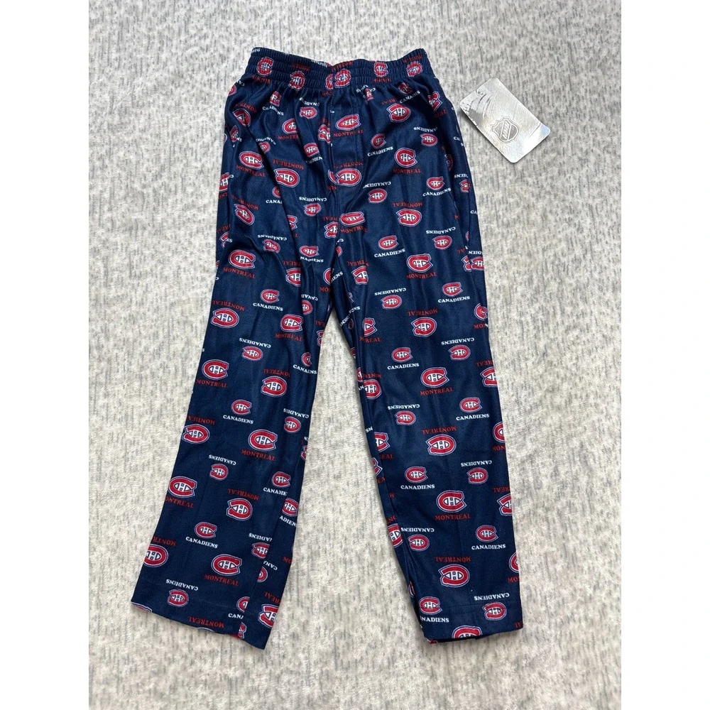 NHL Montreal Canadiens Kids Pajama Pants Navy Blue 4T KN8-54LF4 JJ New With Tags
